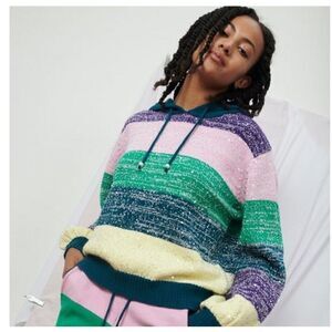 OLIVIA RUBIN Suki - Stripe Knitted Hoodie - Multi